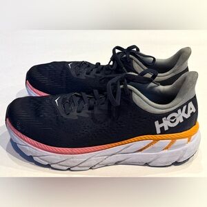 Hoka One One Clifton 9 Sneakers Blue Orange Pink Women’s Size 8.5B